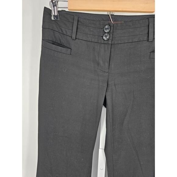 Y2K The Limited Women's Low Rise Black Button Closer Straight Leg Pant Size 0L - Picture 2 of 5